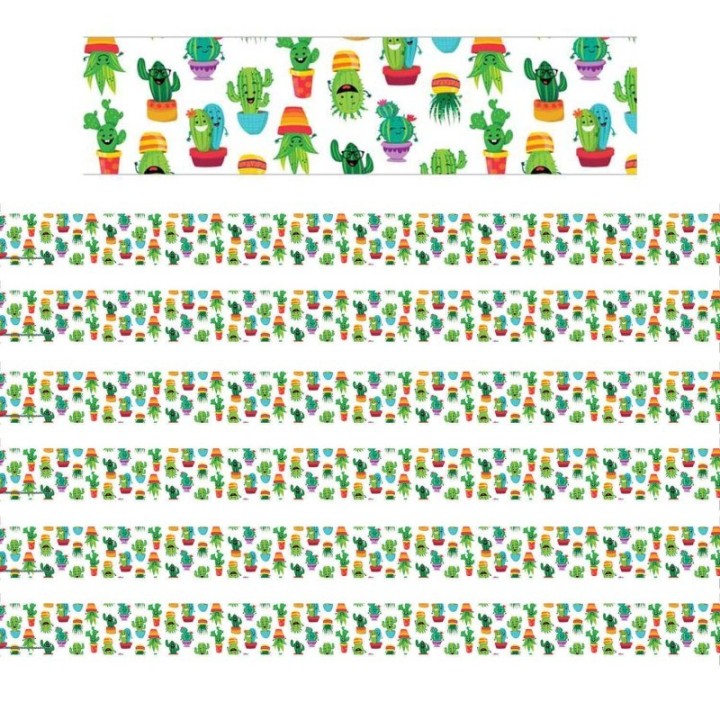 Eureka® A Sharp Bunch Tossed Pattern Deco Trim®, 37 Feet Per Pack, 6 Packs