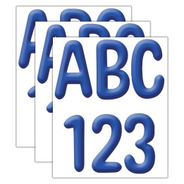 Eureka® Color My World - Solid Blue 4" Deco Letters, 180 Per Pack, 3 Packs