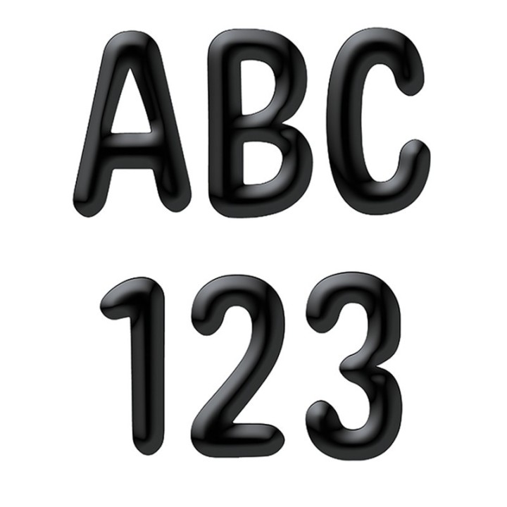 Eureka® Color My World - Solid Black 4" Deco Letters, Pack of 180