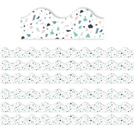 Eureka® Simply Sassy White Terrazzo Deco Trim®, 37 Feet Per Pack, 6 Packs