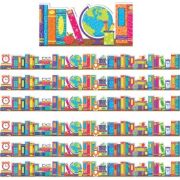 Eureka® Color My World Books Extra Wide Deco Trim®, 37 Feet Per Pack, 6 Packs