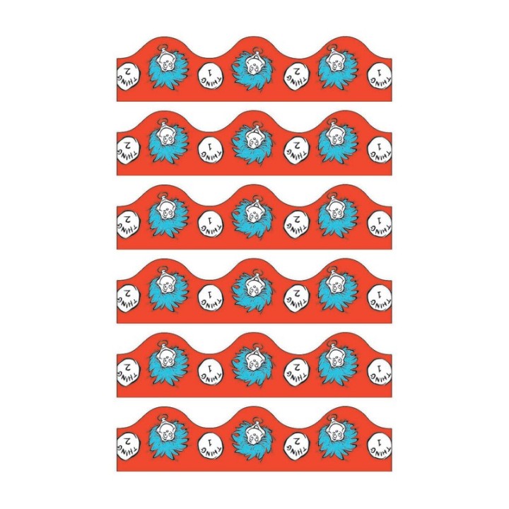 Eureka® Dr. Seuss™ Thing 1 & 2 Deco Trim®, 37 Feet Per Pack, 6 Packs