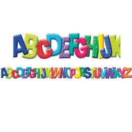 Eureka® Color My World ABC Extra Wide Die Cut Deco Trim®, 37 Feet