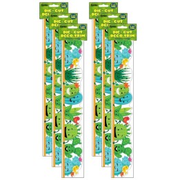 Eureka® A Sharp Bunch Line-Up Deco Trim® Extra Wide Die Cut, 37 Feet Per Pack, 6 Packs