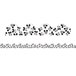 Eureka® Mickey Mouse® Throwback Tossed Mickeys Deco Trim®, 37 Feet