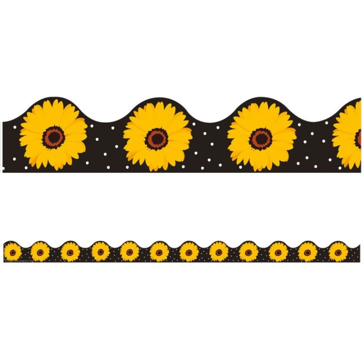 Eureka® The Hive Black Floral Deco Trim®, 37 Feet