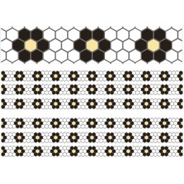 Eureka® The Hive Floral Mosaic Deco Trim®, 37 Feet Per Pack, 6 Packs