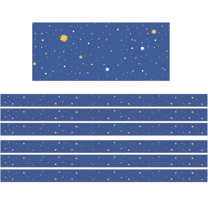 Eureka® Once Upon A Dream Starry Night Deco Trim®, 37 Feet Per Pack, 6 Packs