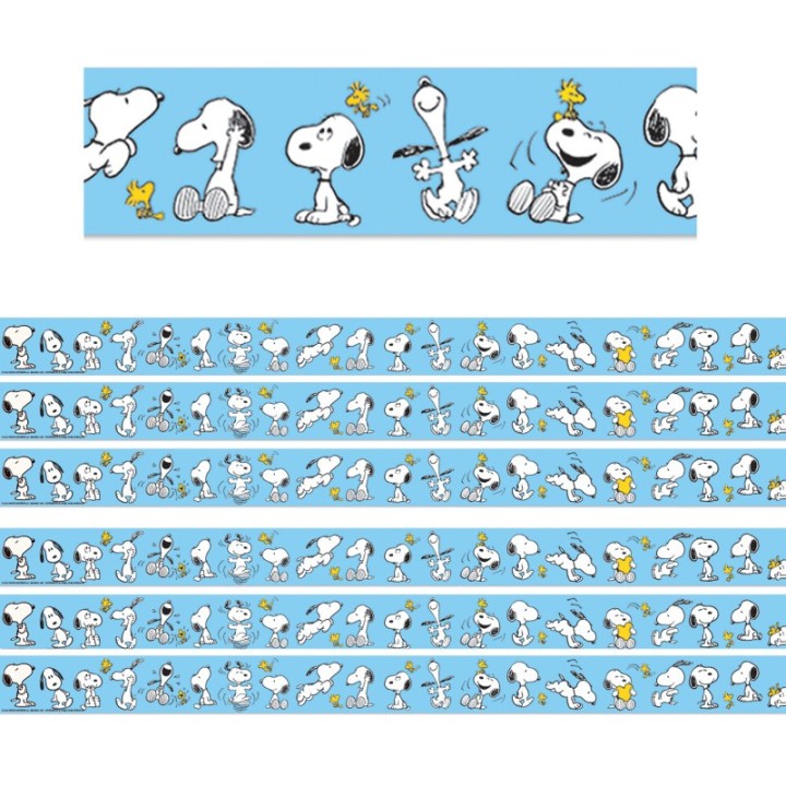 Eureka® Snoopy Lineup Deco Trim®, 37 Feet Per Pack, 6 Packs