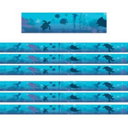 Eureka® Seas the Day Blue Silhouettes Deco Trim®, 37 Feet Per Pack, 6 Packs