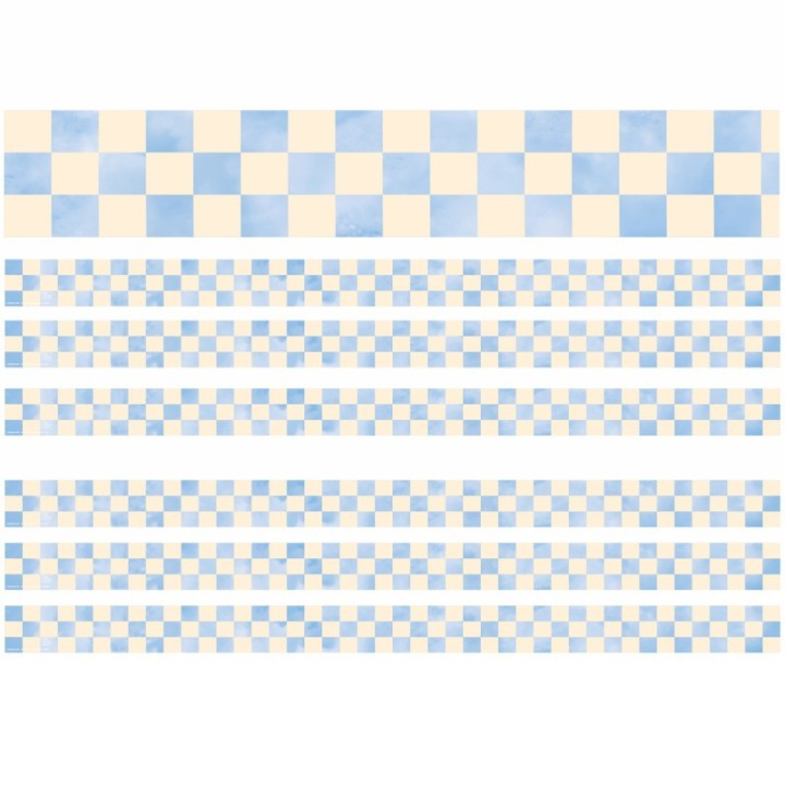 Eureka® Checkered Sky Deco Trim, 37 Feet Per Pack, 6 Packs