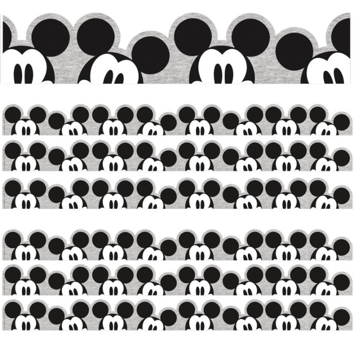 Eureka® Mickey Mouse® Throwback Peeking Mickeys Extra Wide Deco Trim®, 37 Feet Per Pack, 3 Packs