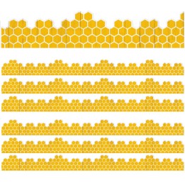 Eureka® The Hive Honeycomb Extra Wide Deco Trim®, 37 Feet Per Pack, 6 Packs