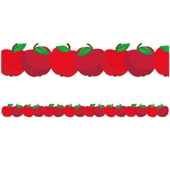 Eureka® Apple Die-Cut Extra Wide Deco Trim®, 37 Feet