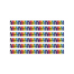 Eureka® Crayola® Crayons Extra Wide Deco Trim®, 37 Feet Per Pack, 6 Packs