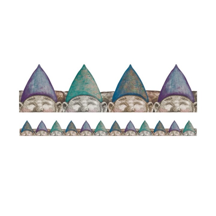 Eureka® Curiosity Garden Peeking Gnomes Extra Wide Deco Trim®, 37 Feet