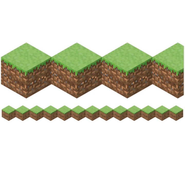 Eureka® Minecraft Die-Cut Blocks Extra Wide Trim, 37 Feet