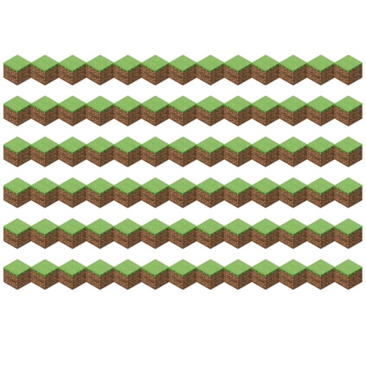 Eureka® Minecraft Die-Cut Blocks Extra Wide Trim, 37 Feet Per Pack, 6 Packs