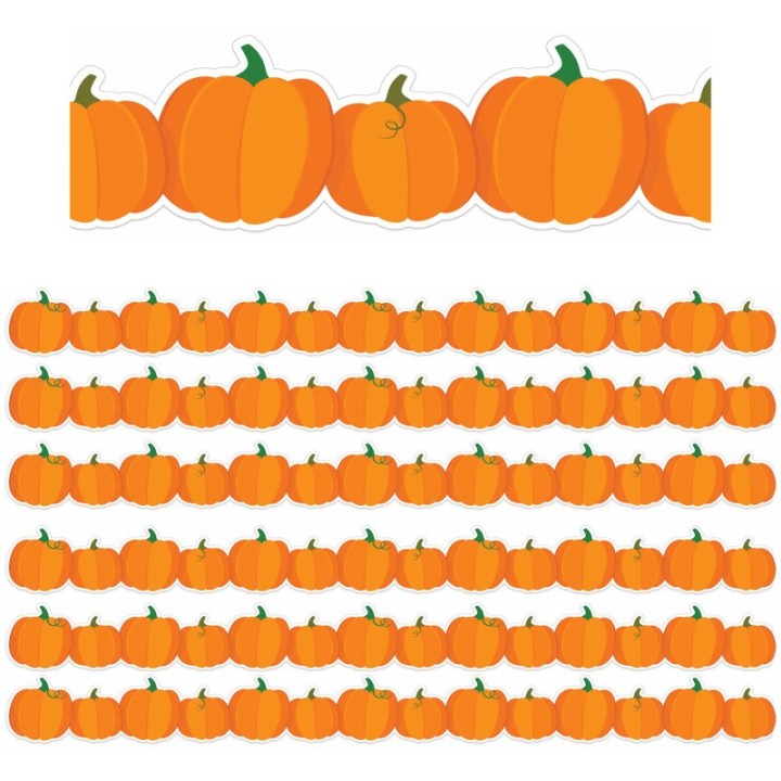 Eureka® Pumpkins Extra Wide Deco Trim®, 37 Feet Per Pack, 6 Packs
