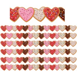 Eureka® Heart Cookies Extra Wide Deco Trim®, 37 Feet Per Pack, 6 Packs