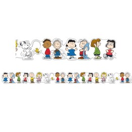 Eureka® Peanuts® Character Lineup Extra Wide Die-Cut Deco Trim®, 37 Feet