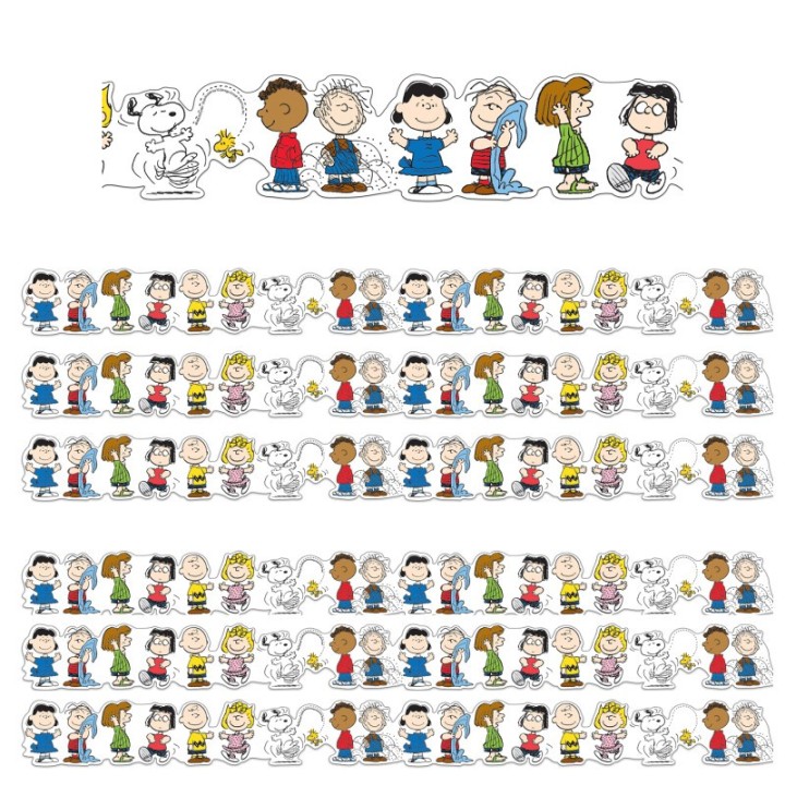 Eureka® Peanuts® Character Lineup Extra Wide Die-Cut Deco Trim®, 37 Feet Per Pack, 6 Packs