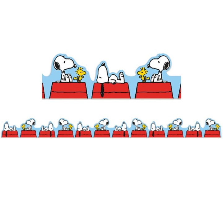 Eureka® Peanuts® Snoopy on Doghouse Extra Wide Die-Cut Deco Trim®, 37 Feet
