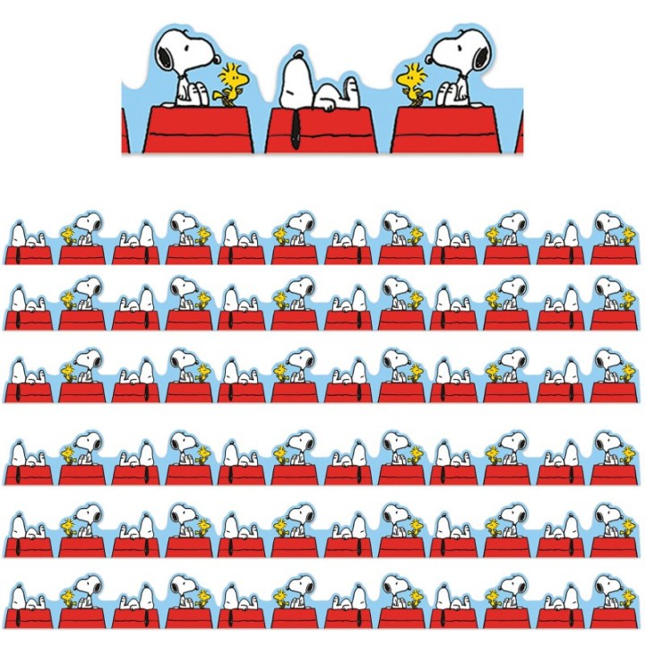 Eureka® Peanuts® Snoopy on Doghouse Extra Wide Die-Cut Deco Trim®, 37 Feet Per Pack, 6 Packs