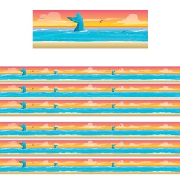 Eureka® Seas the Day Horizon Extra Wide Die-Cut Deco Trim®, 37 Feet Per Pack, 6 Packs