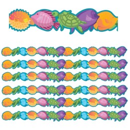 Eureka® Seas the Day Marine Life Extra Wide Die-Cut Deco Trim®, 37 Feet Per Pack, 6 Packs