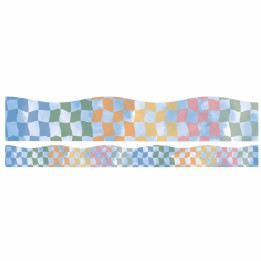 Eureka® Rainbow Checkered Sky Extra Wide Deco Trim, 37 Feet