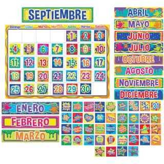Eureka® Color My World Spanish Calendar Bulletin Board Sets