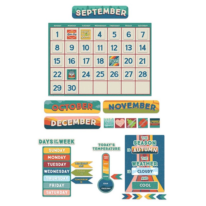 Eureka® Adventurer Calendar Bulletin Board Set