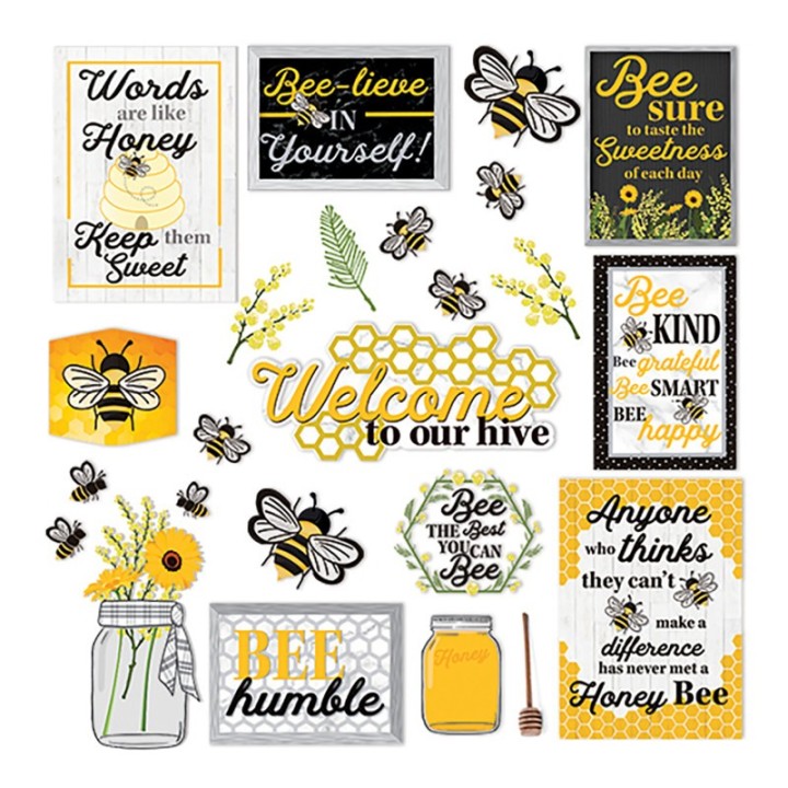 Eureka® The Hive Motivational Gallery Wall Bulletin Board Set
