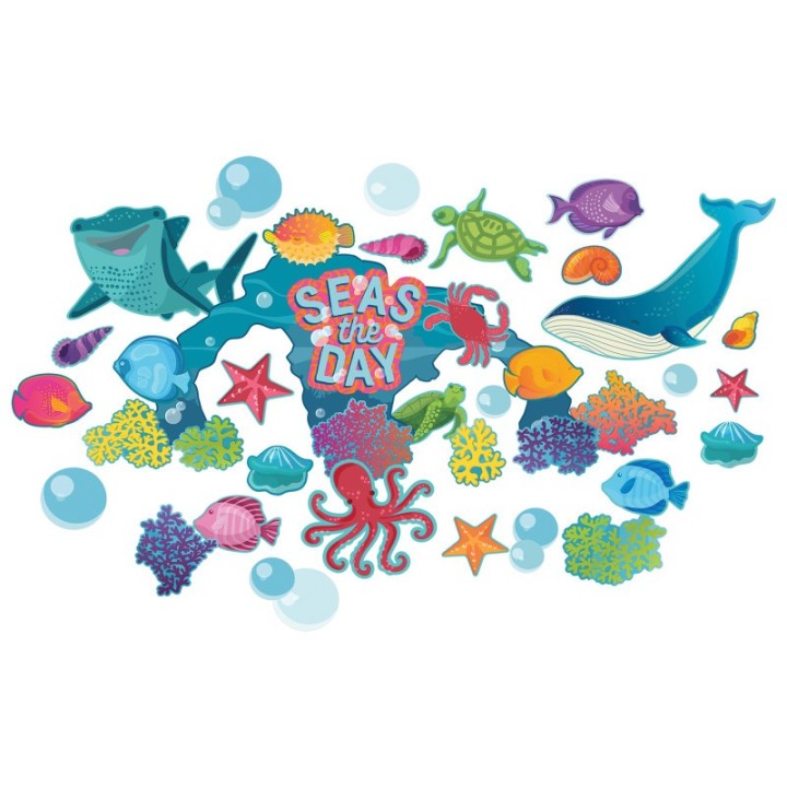 Eureka® Seas the Day Bulletin Board Set, 42 Pieces