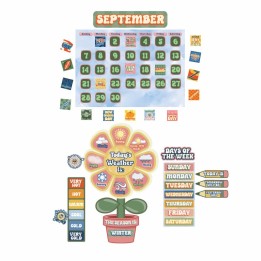 Eureka® S'Cool Era Calendar Bulletin Board Set, 100 Pieces