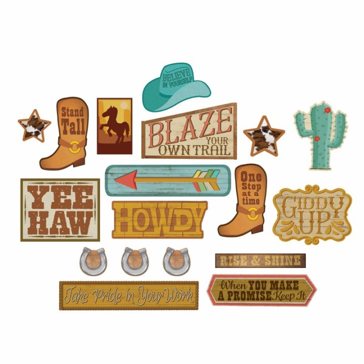 Eureka® Wild Wild Classroom Gallery Wall Bulletin Board Set, 18 Pieces