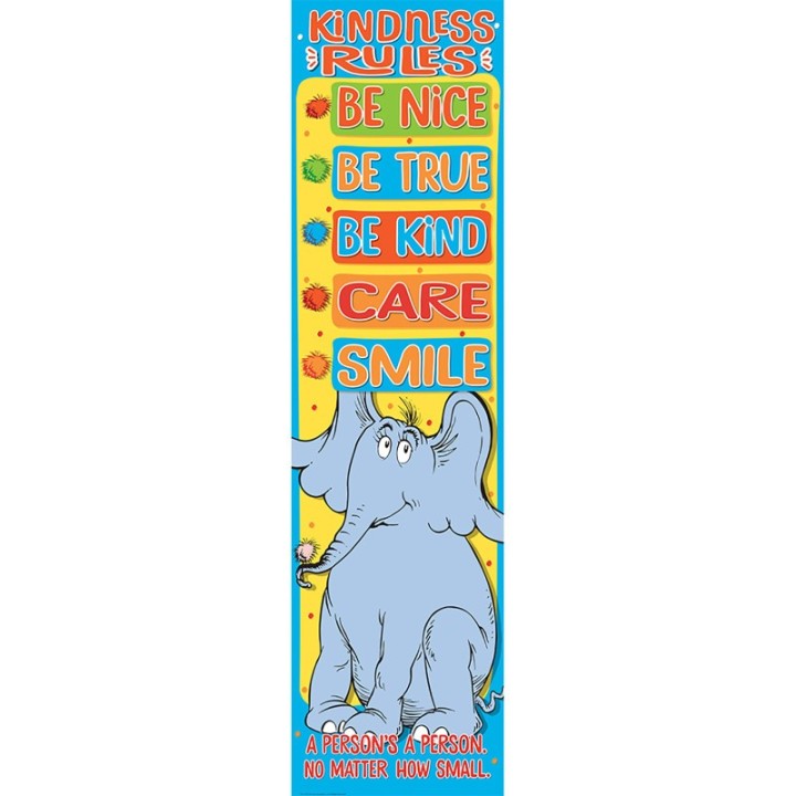 Eureka® Horton Kindness - Kindness Rules Vertical Banner, 12" x 45"