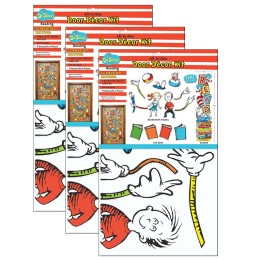 Eureka® Dr. Seuss™ Reading All-In-One Door Decor Kit, 34 Pieces Per Set, 3 Sets