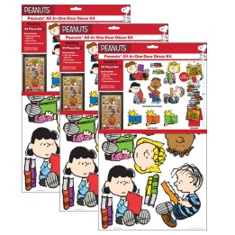 Eureka® Peanuts® Reading All-In-One Door Decor Kit, 32 Pieces Per Set, 3 Sets