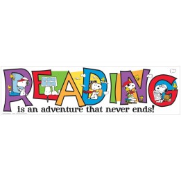 Eureka® Peanuts® Reading is an Adventure Banner
