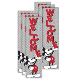 Eureka® Mickey Mouse® Throwback Welcome Vertical Banner, 12" x 45", Pack of 6