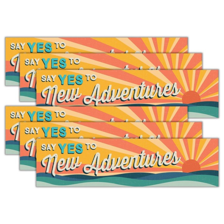 Eureka® Adventurer Horizontal Banner, 45" x 12", Pack of 6