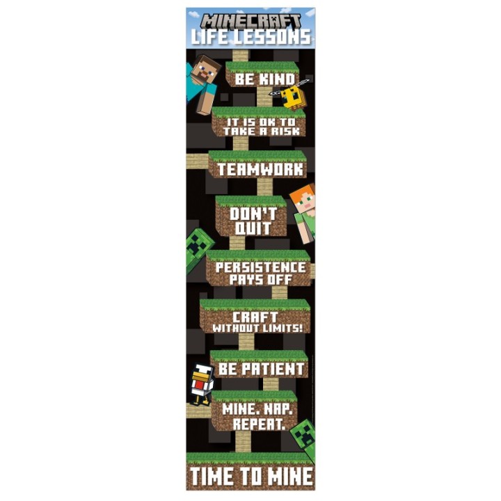 Eureka® Minecraft Life Lessons Banner, 12" x 45"