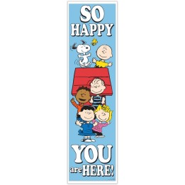 Eureka® Peanuts® So Glad You Are Here! Banner - Vertical