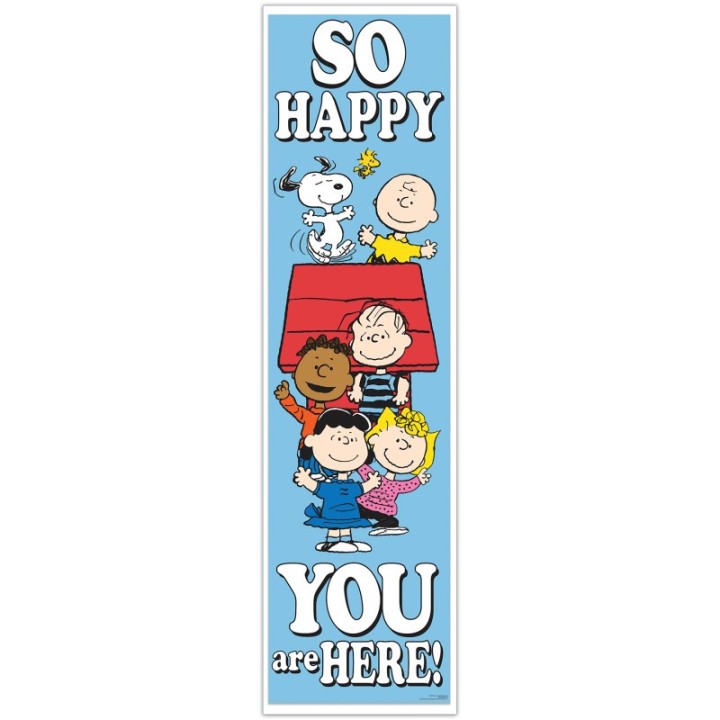 Eureka® Peanuts® So Glad You Are Here! Banner - Vertical
