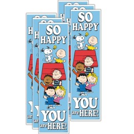 Eureka® Peanuts® So Glad You Are Here! Banner - Vertical, Pack of 6