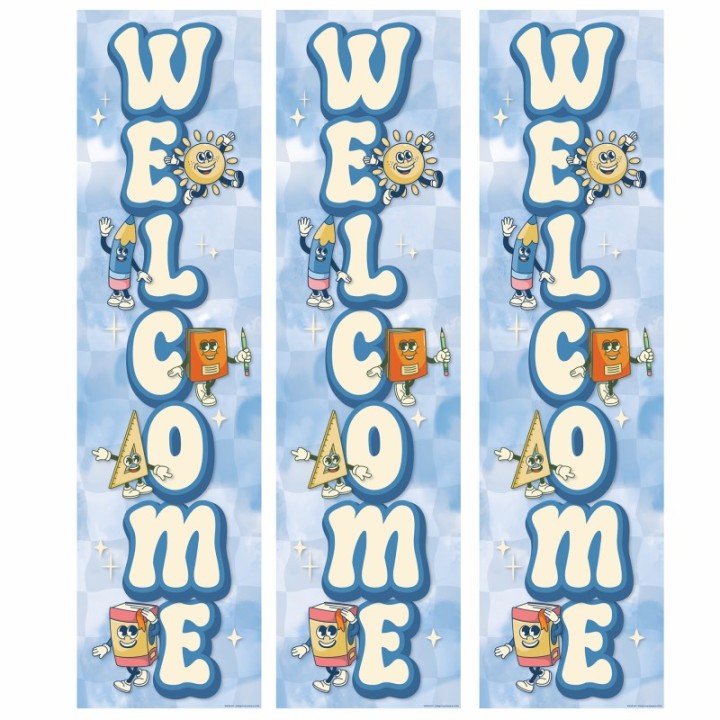 Eureka® S'Cool Era Classroom Banner, 12" x 45", Pack of 3