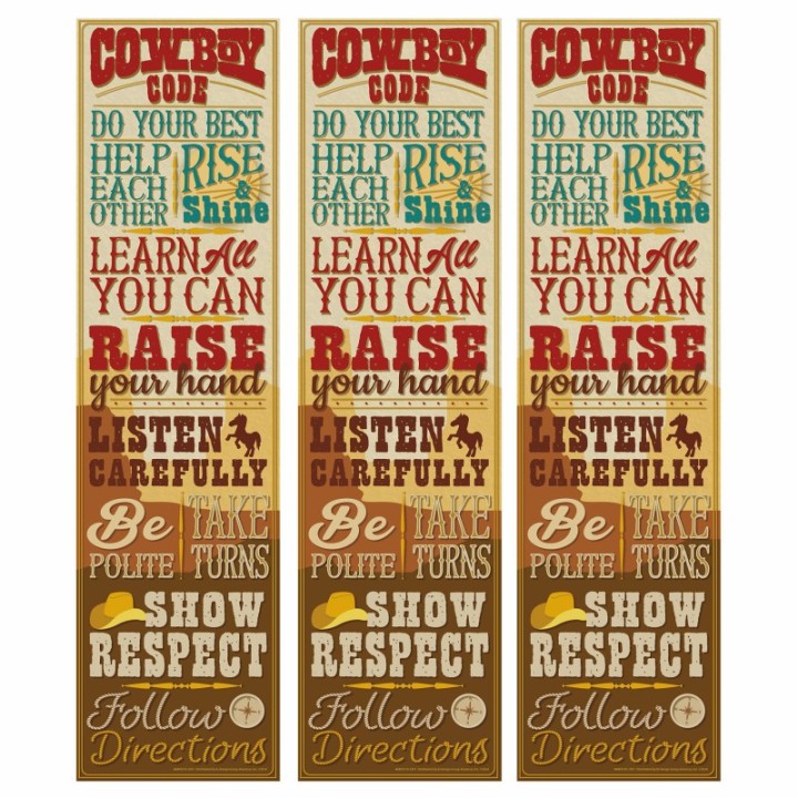 Eureka® Wild Wild Classroom Banner, 12" x 45", Pack of 3