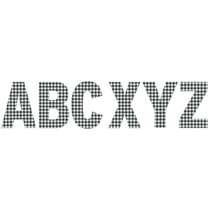 Eureka® Gingham Jumbo 7" Deco Letters, Pack of 129